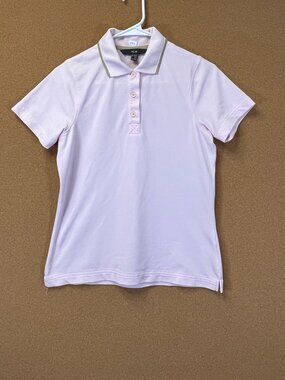 TCM women Top Polo Shirt Medium Light Pink Short Sleeve